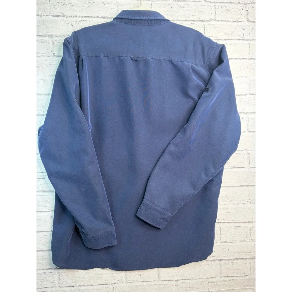 The North Face Mens XL Blue Modal Blend Roll Tab Sleeve Hiking Shirt